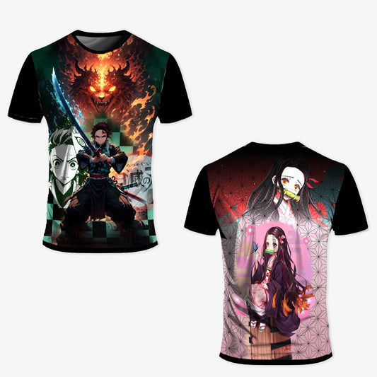 Tanjiro and Nezuko Demon Slayer Short Sleeve Shirt