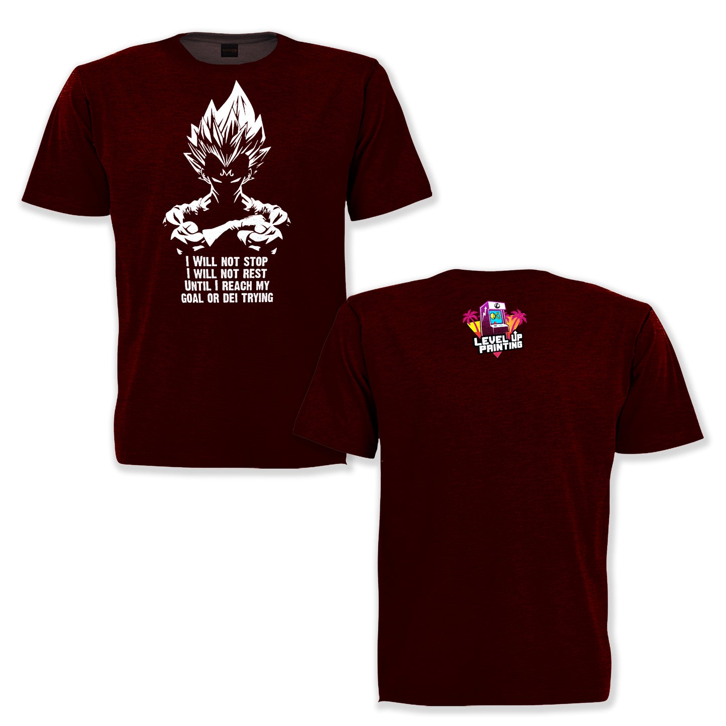 DBZ Vegeta I Will Not Rest Shirt