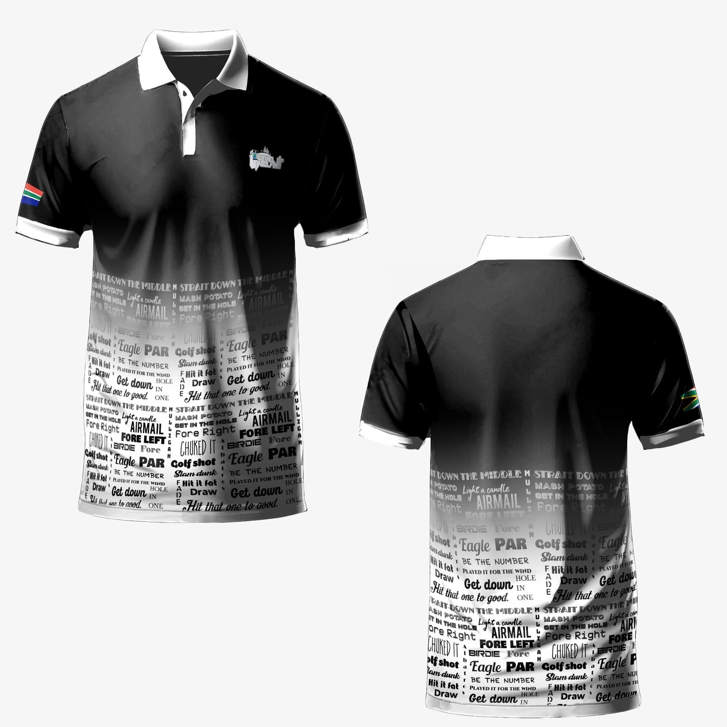 Golfer Slang Black Golf Shirt