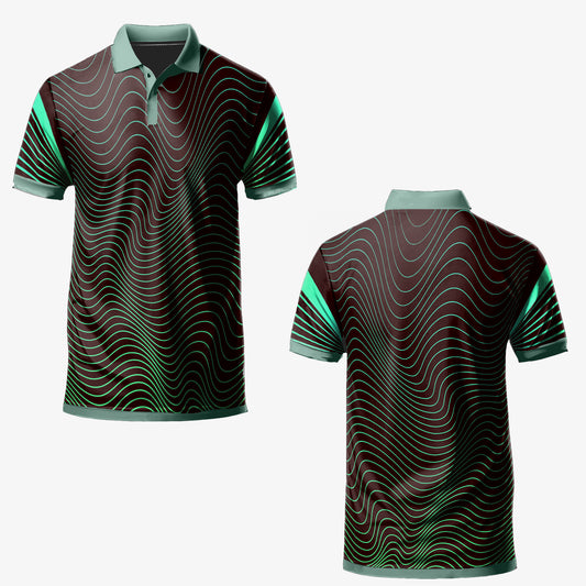 Green Waves Golf Shirt